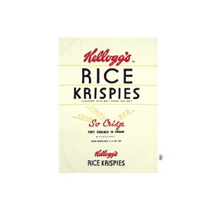 Vintage Kelloggs Rice Crispies Tea Towel
