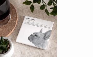 French Bulldog Breed Ceramic Coaster