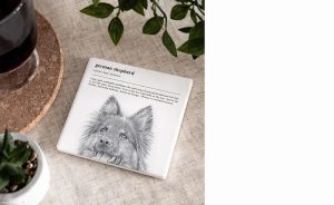 German Shepherd Dog Ceramic Coaster