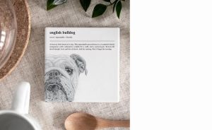 English Bulldog Breed Ceramic Coaster