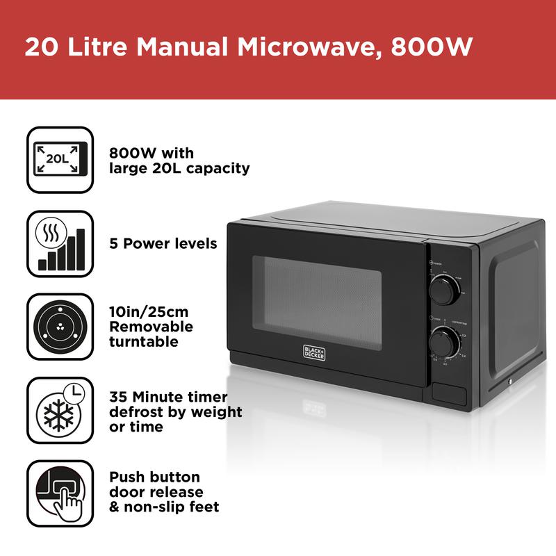 Black and on sale decker microwave turntable