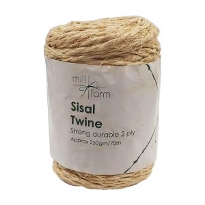 Mill Farm 2ply Sisal Twine Large 250g Spool Approx 70m