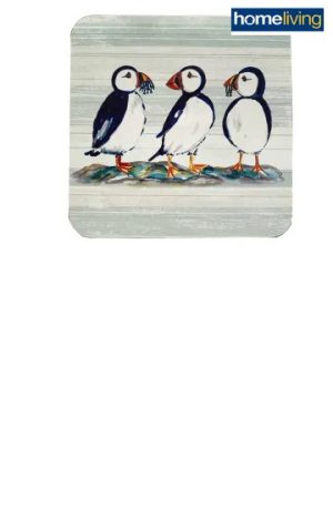 Coasters x 6 Puffins Fishing