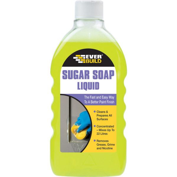 everbuild sugar soap liquid 500ml concentrated