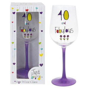 Just Saying Wine Glass 40th
