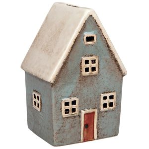 Village Pottery Tall House Money Box