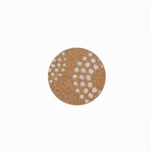 Cork Coaster – Dots White