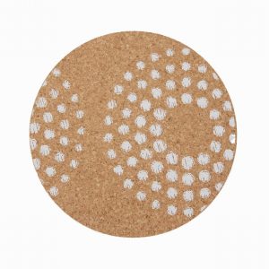 Cork Table Mat – Dots White