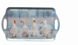Tea Tray Winter Ducks HH3207