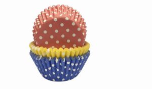Cupcake Cases Polka Red/Yellow/Blue