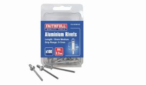 Aluminium Rivets 3.2 x 10mm Medium Pre-Pack of 100