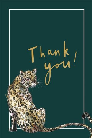 Thank You Note Cards Leopard
