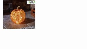 Inlit Golden Pumpkin 19cm x 18cm
