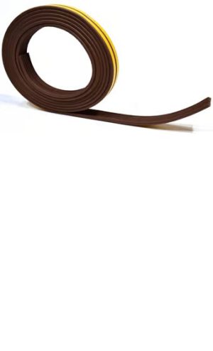 5m Brown ‘P’ Profile Longlife Foam Draught Excluders