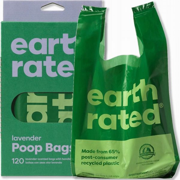 earth rated poop bags 120 lavender scented tie handle bags