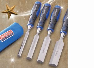 Faithfull 4 Piece Soft Grip Chisel Set in Roll