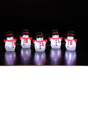 Acrylic Snowman Set Of 5 + Timer 6923001