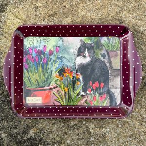Cat and Tulips Small Tray
