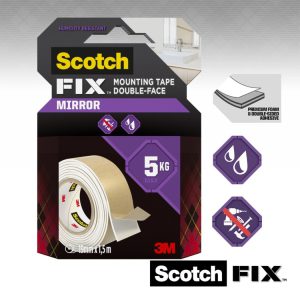 Scotch-Fix Mirror Mounting Tape 19mm x 1.5m