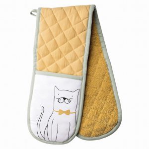 Double Oven Glove Mitt Cat Playful Pets