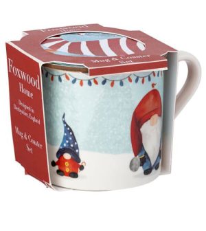 Christmas Gonk Mug & Coaster Set