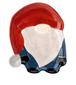 Christmas Gonk Shaped Embossed Plate
