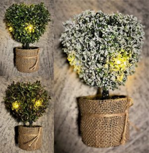TREE PRE LIT BAY LEAF HEART ASSORTED