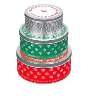 Tala Originals Set Of 3 Christmas Cake Tins