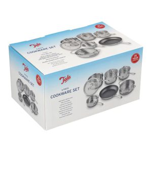 TALA S/S 6 PIECE COOKWARE SET – MILK PAN/FRY PAN/ SAUCEPANS AND