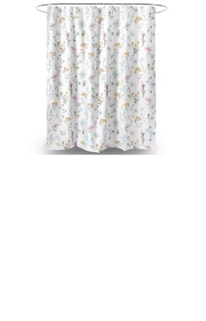 Shower Curtain Floral Dotted