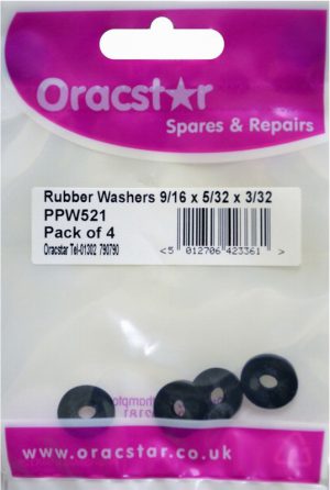 Rubber Washers 9/16 x 5/32 x 3/32 4 pk