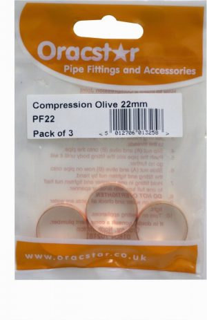 Oracstar PF22 22mm Compression Olives Pack of 3