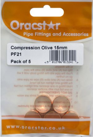 Oracstar 15mm Compression Olives Pack of 5