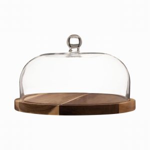 Ravenhead Select Glass Cheese and Cake Dome with Wooden Base