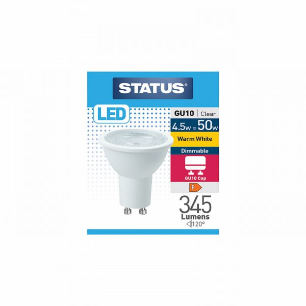 5w 360 lumens status dimmable gu10 led bulb