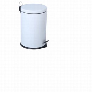 Buckingham Pedal Bin Powder Coat White 5L