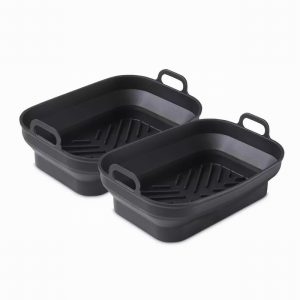 Tower Set of 2 Rectangular Foldable Silicone Trays