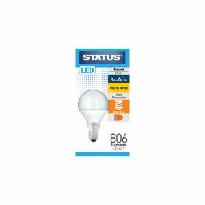 Status SES 8W 806 Lumen Round Pearl Bulb