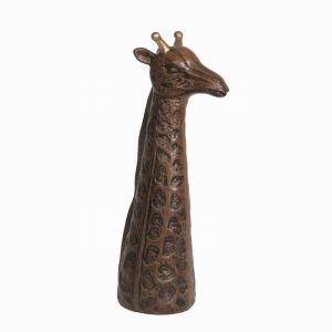 Brown Giraffe Head Figurine 39.5cm