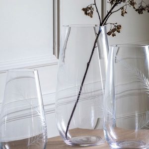 Feather Vase Large Clear 160x160x350mm