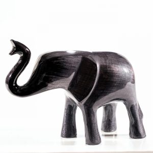 Tilnar Art Brushed Black Elephant Trunk Up XL 17 cm