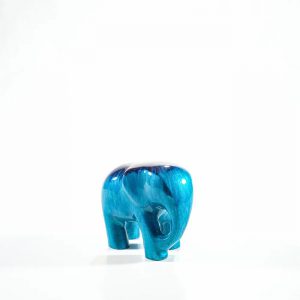 Tilnar Art Brushed Aqua Elephant Medium 7 cm