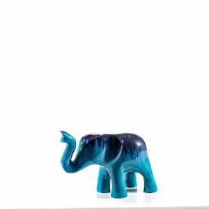 Tilnar Art Brushed Aqua Elephant Trunk Up Medium 9 cm