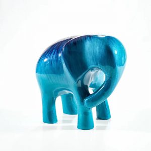 Tilnar Art Brushed Aqua Elephant XL 12 cm