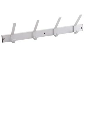 Hat & Coat Utility Rail 4 Hook Aluminium