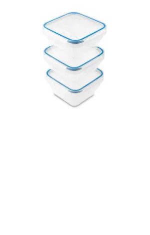 Clip Tight Food Storage Square 300ml x3
