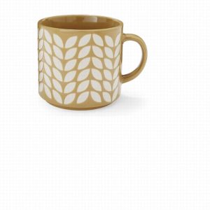 Cooksmart Stacking Mug Mustard Bauhaus Geo 2392