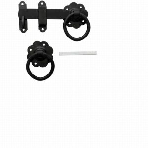 Ring Gate Latch 150mm Black Plated