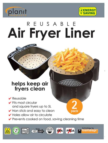 air fryer liner natural x 2