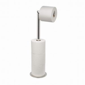 Joseph Joseph EasyStore Luxe Stainless 2-in-1 Toilet Roll Stand